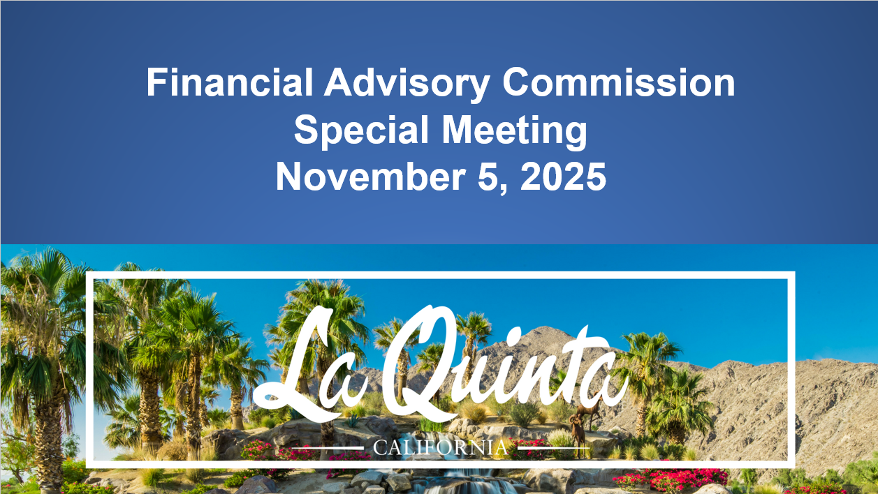 Financial Advisory Commission Special Meeting - November 5, 2025